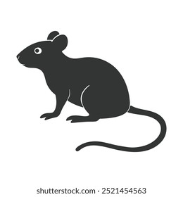 Ícone de mouse ou rato ilustração vetorial projeto de arte no fundo branco. Conjunto de imagens de silhueta de rato de rato. fundo branco isolado.