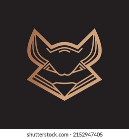 Logo minimalista de rata de ratón. Diseño simple de vectores animales. 