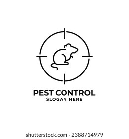 Mouse rat pest control logo design vector illustration. Pest control logo