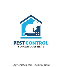 Mouse rat pest control logo design vector illustration. Pest control logo