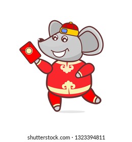 Mouse. Rat. Symbol of the Chinese new year 2020. Vector.