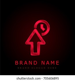 Mouse red chromium metallic logo