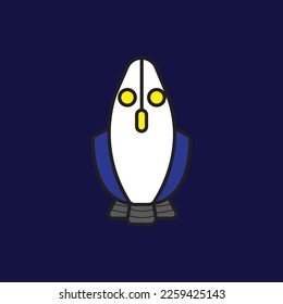Mouse Rocket  Logo Vector Illustration.