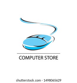Mouse Sale Logo Template o white background