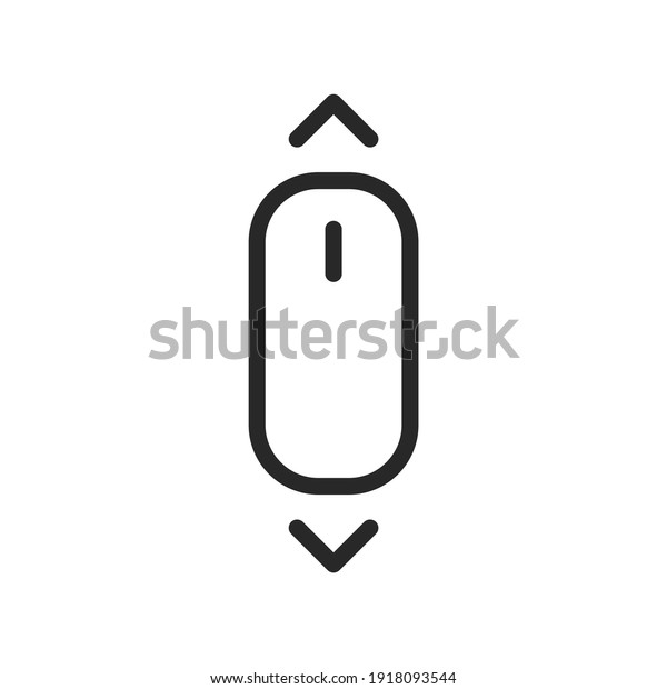 Mouse Scroll\
Up Down vector icon. İsolated\
design