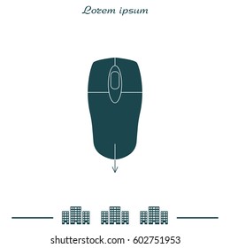 mouse scroll icon. vector illustration