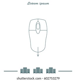 mouse scroll icon. vector illustration