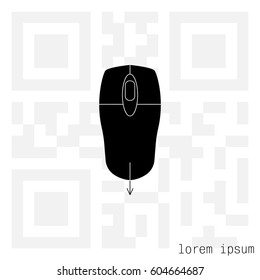 mouse scroll icon. vector illustration