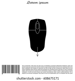 mouse scroll icon. vector illustration