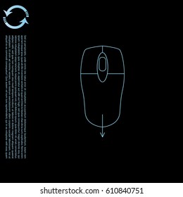 mouse scroll icon. vector illustration