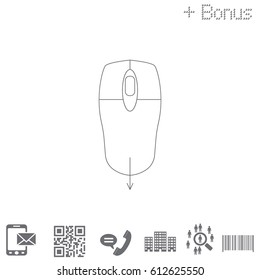 mouse scroll icon. vector illustration