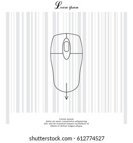 mouse scroll icon. vector illustration