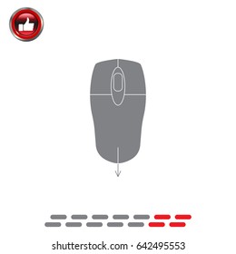 mouse scroll icon. vector illustration