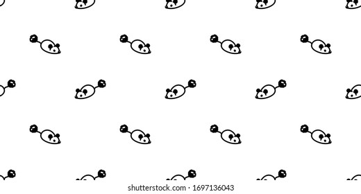 mouse seamless pattern rat vector cat toy scarf isolated cartoon tile background repeat wallpaper illustration doodle white design