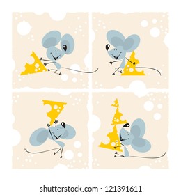 Mouse set, 1, vector