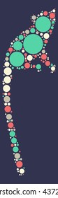 mouse shape vector design by color point