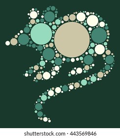 mouse shape vector design by color point