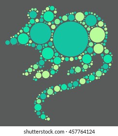 mouse shape vector design by color point