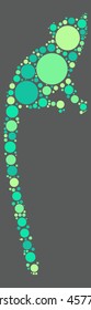 mouse shape vector design by color point