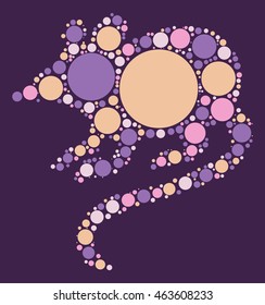 mouse shape vector design by color point