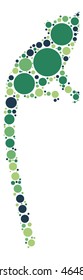 mouse shape vector design by color point
