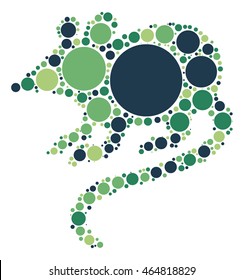 mouse shape vector design by color point