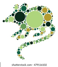 mouse shape vector design by color point