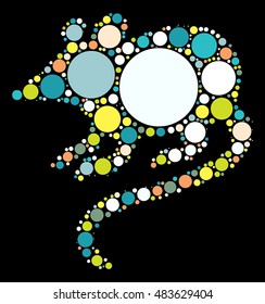 mouse shape vector design by color point