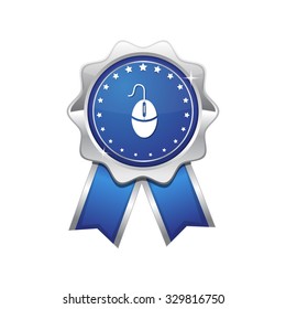 Mouse Sign blue Vector Icon Design