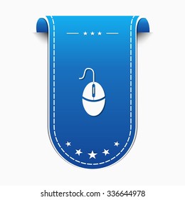 Mouse Sign blue Vector Icon Design