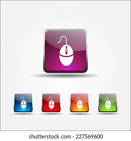 Mouse Sign Colorful Vector Icon Design
