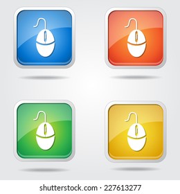 Mouse Sign Colorful Vector Icon Design