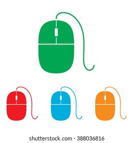 Mouse sign. Colorfull set