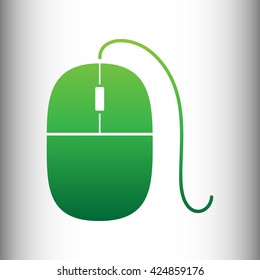 Mouse sign. Green gradient icon
