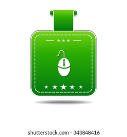 Mouse Sign Green Vector Icon Design