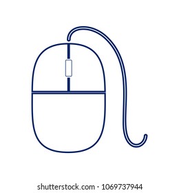 Mouse sign illustration. Vector. Flat style black icon on white.