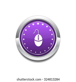 Mouse Sign Purple Vector Icon Button