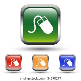 Mouse Sign Square Icons