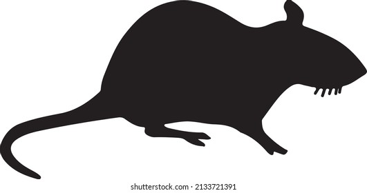 Mouse silhouette black and white