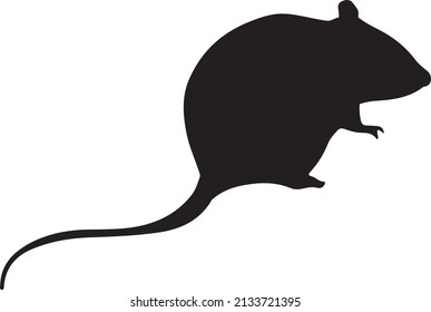 Mouse silhouette black and white