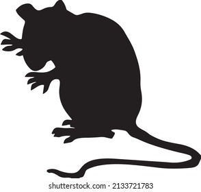 Mouse silhouette black and white