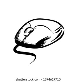 el ratón es la silueta de un ratón en un equipo que puede utilizarse como un icono o algo