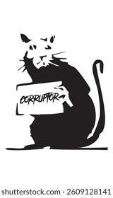 Mouse silhouette as a symbol of corruption