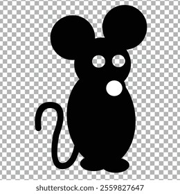 mouse silhouette vector black color illustration