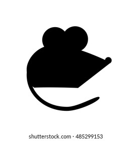 mouse silhouette,vector icon