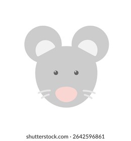 Mouse simple icon illustration material