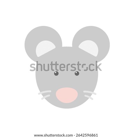 Mouse simple icon illustration material