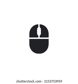 Icono de estilo simple del ratón. Icono plano, aislado, nuevo estilo sobre fondo blanco para el diseño de la interfaz de usuario.