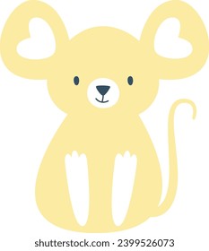 Ilustración del vector animal de sentación del ratón