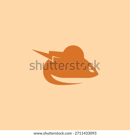 mouse slash logo design icon symbol